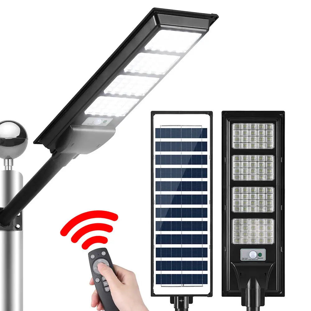 Leier 320 LED Solar Street Light Flood Motion Sensor Remote - Home & Garden > Garden Lights