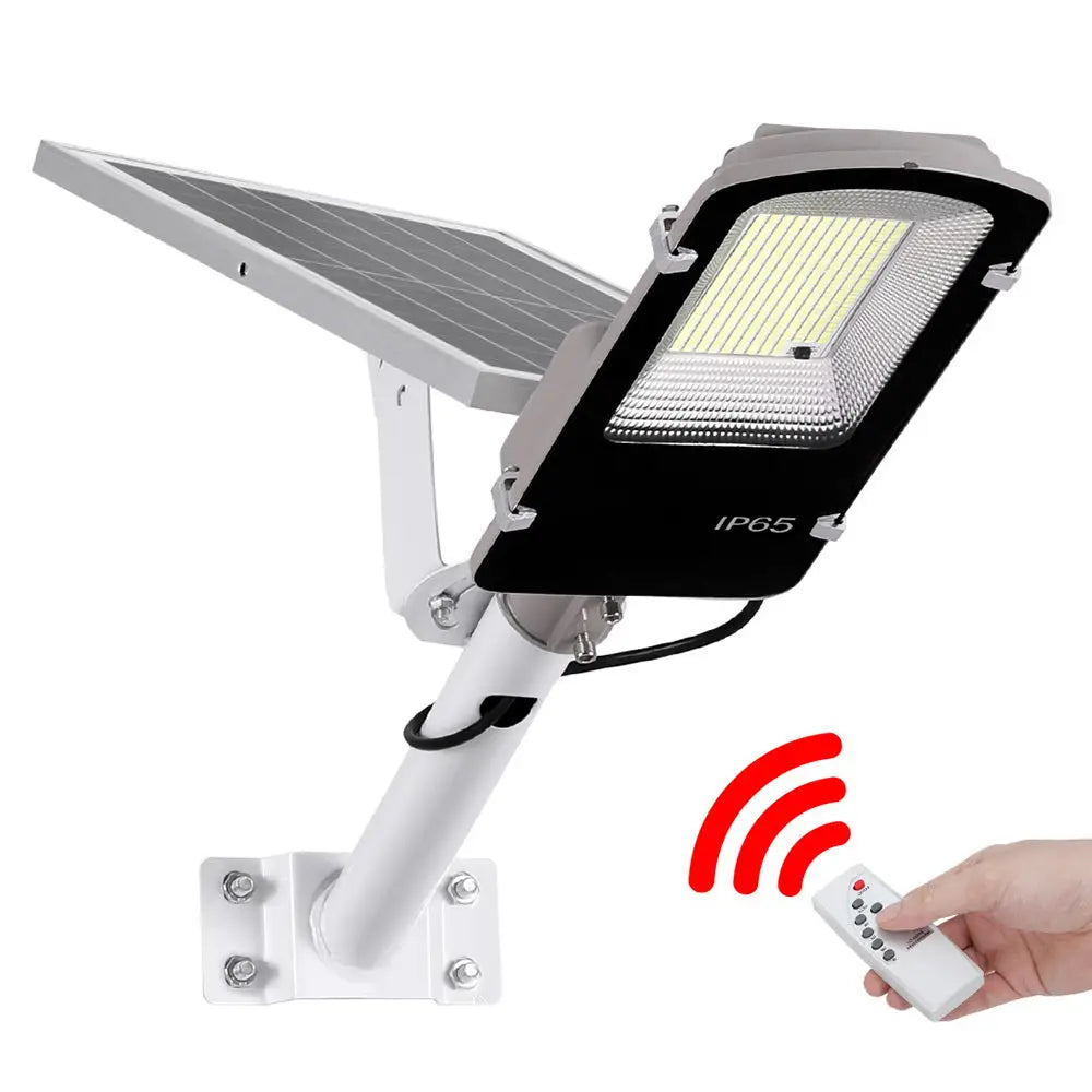 Leier 386 LED Solar Street Light Flood Motion Sensor Remote - Home & Garden > Garden Lights