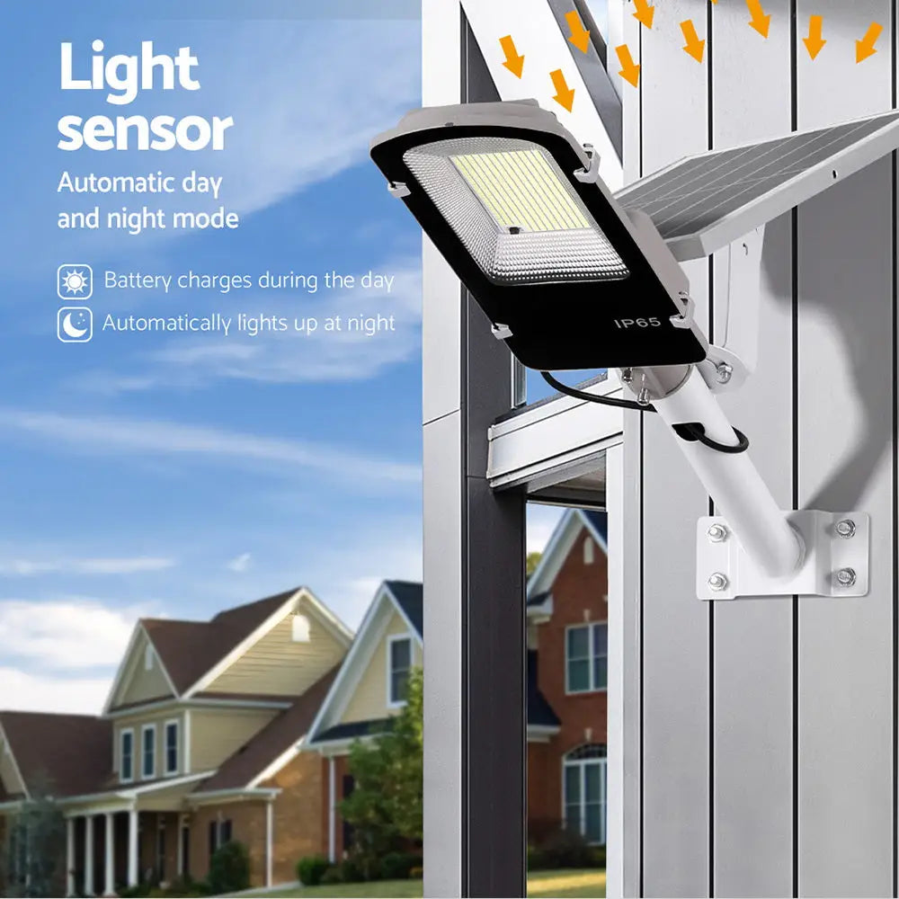 Leier 386 LED Solar Street Light Flood Motion Sensor Remote - Home & Garden > Garden Lights