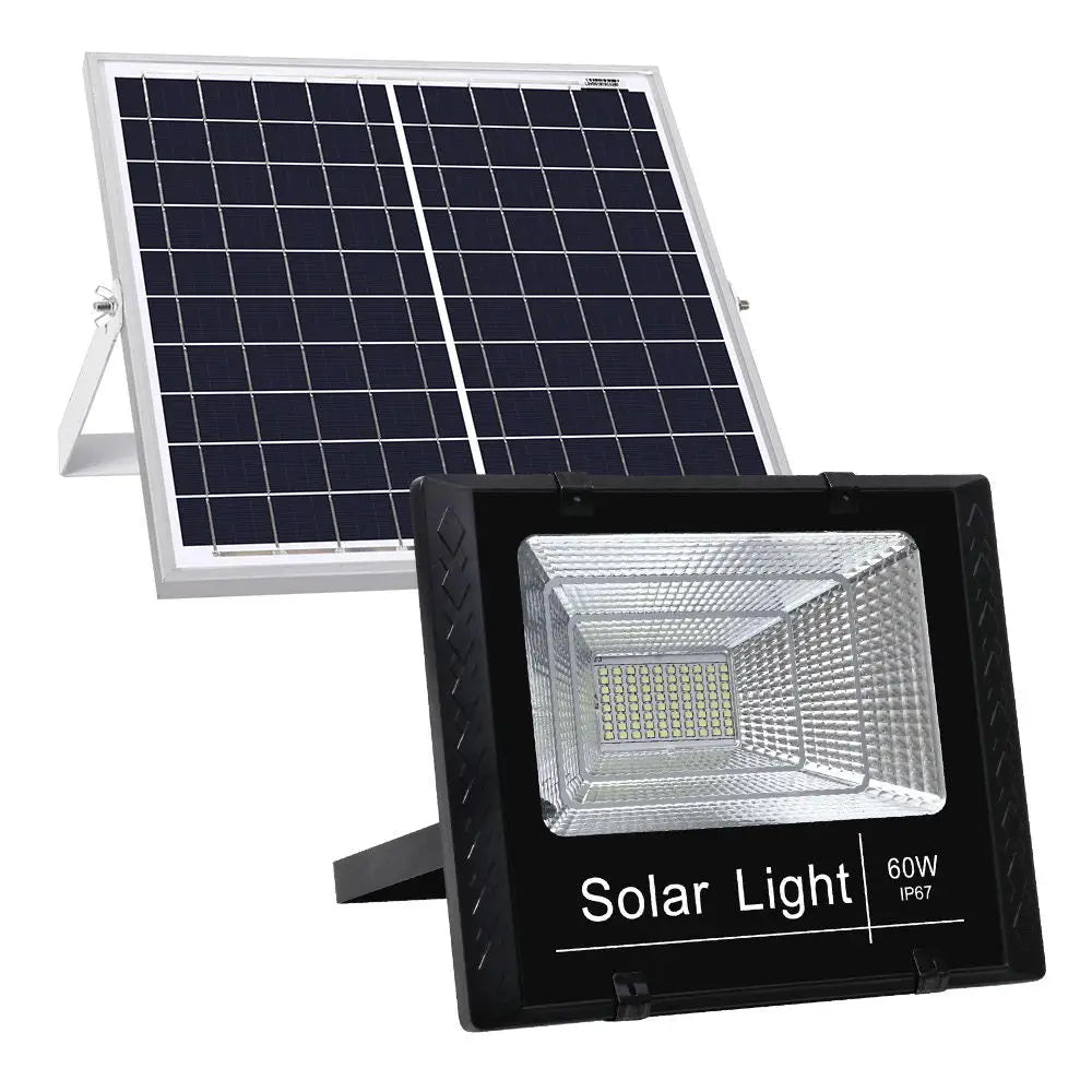 Leier 80 LED Solar Street Light 60W Flood Motion Sensor Remote Outdoor Wall Lamp - Home & Garden > Lighting > Night