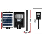 Leier 80 LED Solar Street Light Flood Motion Sensor Remote - Home & Garden > Garden Lights