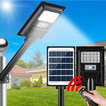 Leier 80 LED Solar Street Light Flood Motion Sensor Remote - Home & Garden > Garden Lights