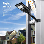 Leier 80 LED Solar Street Light Flood Motion Sensor Remote - Home & Garden > Garden Lights