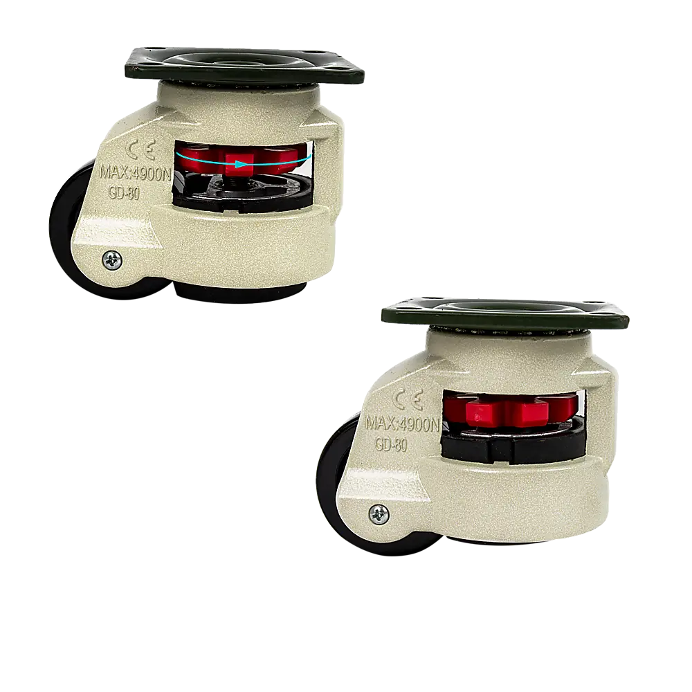 Leveling Casters Swivel Workbench Adjustable Wheel 1000KG Retractable 4PCS - Furniture > Office