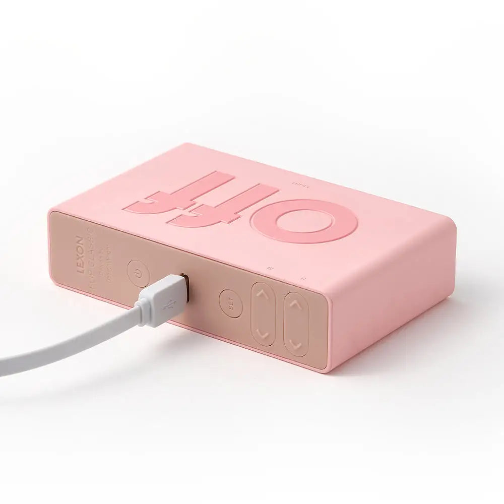 Lexon Flip Classic Reversible Alarm Clock - Pink - Home & Garden > Decor > Clocks