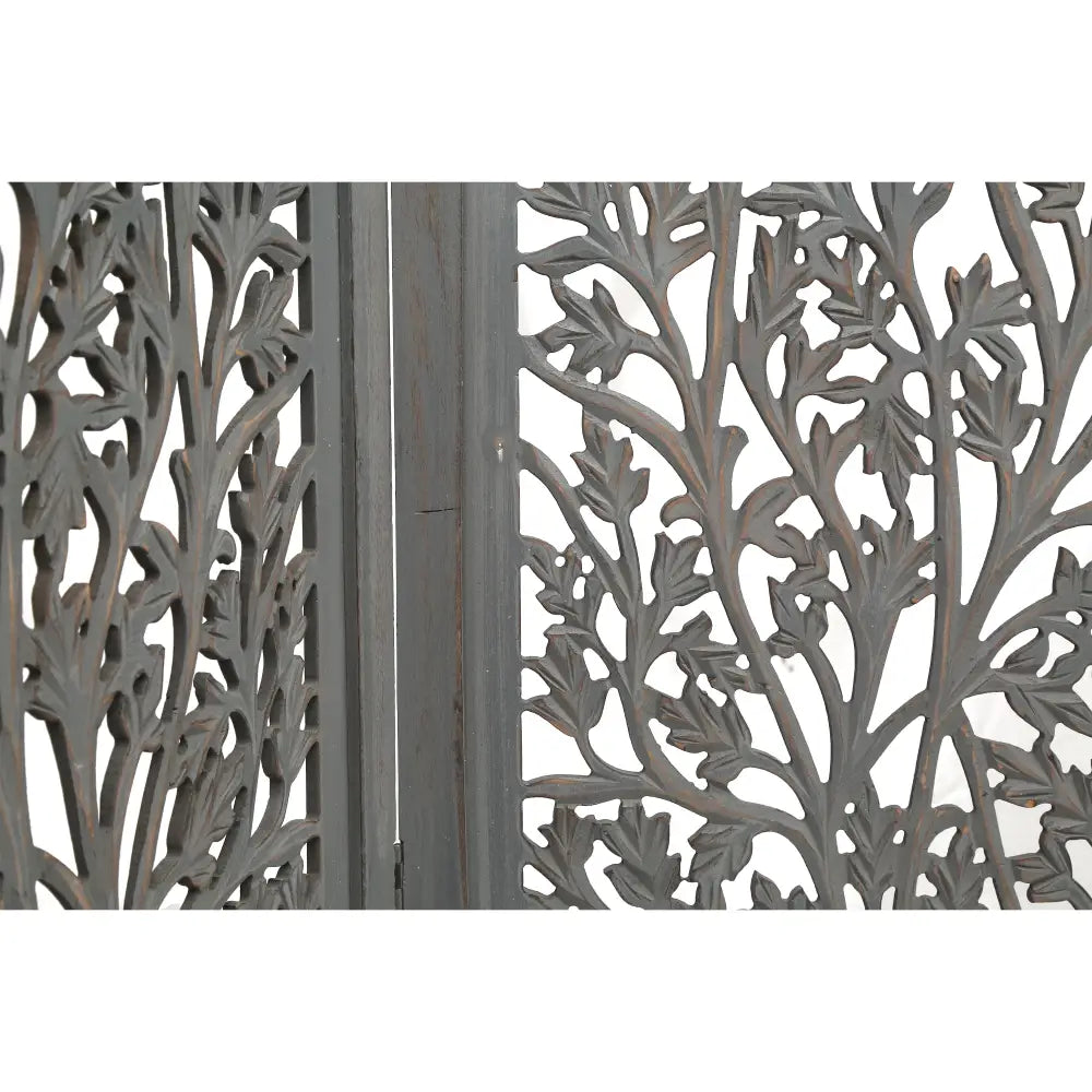 Life Dig 4 Panel Room Divider Screen Privacy Shoji Timber Wood Stand - Dark Grey - Furniture > Living Room