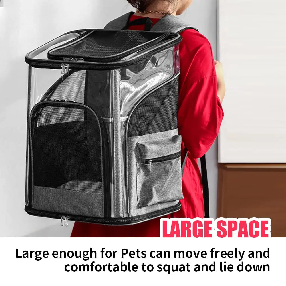 LIFEBEA Cat Pet Carrier Backpack - Dog Puppy Travel Space Carrier Bag - Intimate Design & Easy Access for Pets