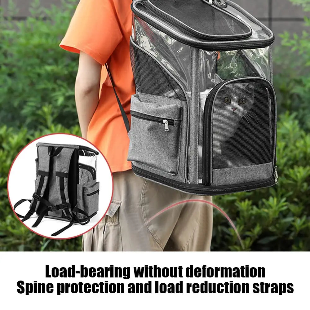 LIFEBEA Cat Pet Carrier Backpack - Dog Puppy Travel Space Carrier Bag - Intimate Design & Easy Access for Pets