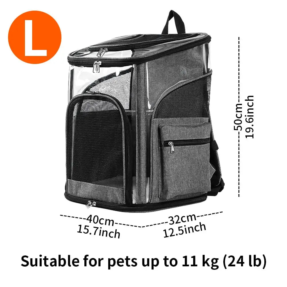 LIFEBEA Cat Pet Carrier Backpack - Dog Puppy Travel Space Carrier Bag - Intimate Design & Easy Access for Pets