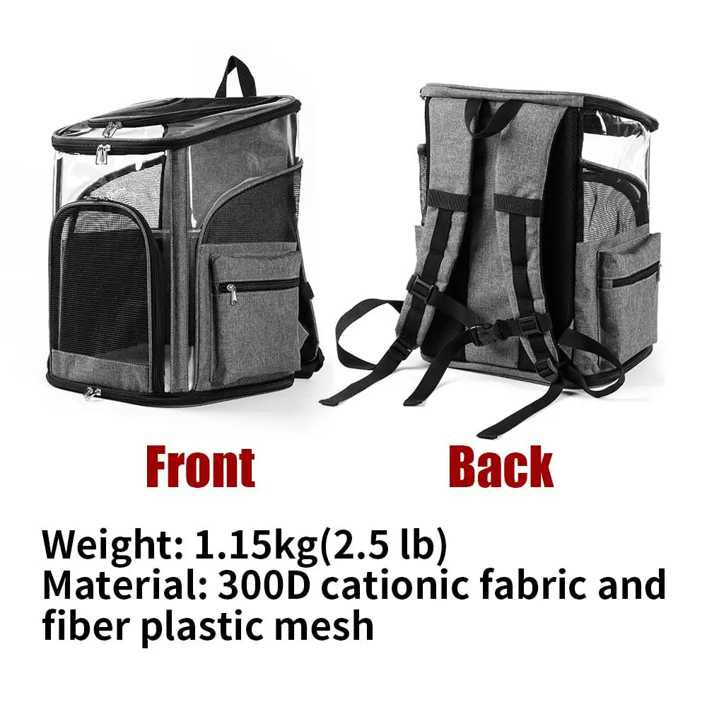 LIFEBEA Cat Pet Carrier Backpack - Dog Puppy Travel Space Carrier Bag - Intimate Design & Easy Access for Pets