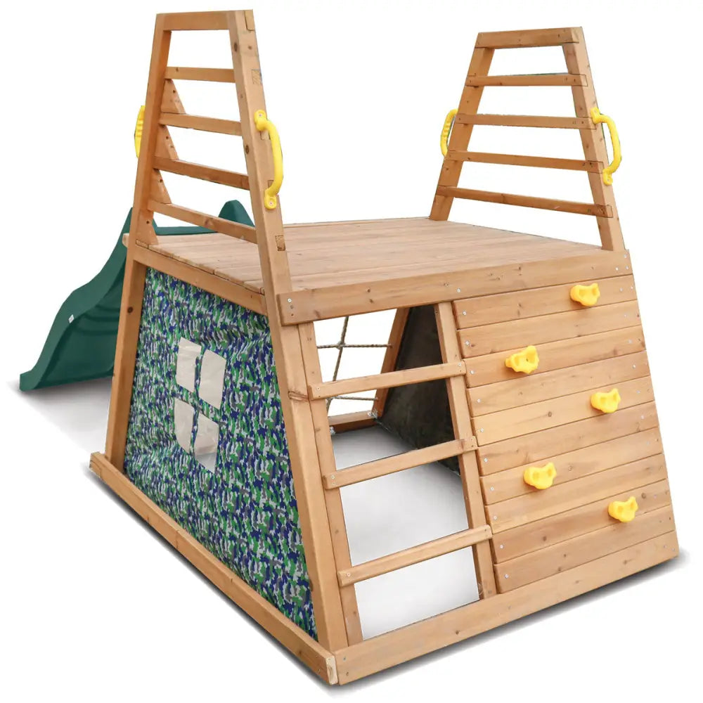 Lifespan Kids Cooper Climbing Frame with 1.8m Green Slide - Baby & Kids > Baby & Kid’s Toys > Outdoor Play Equipment