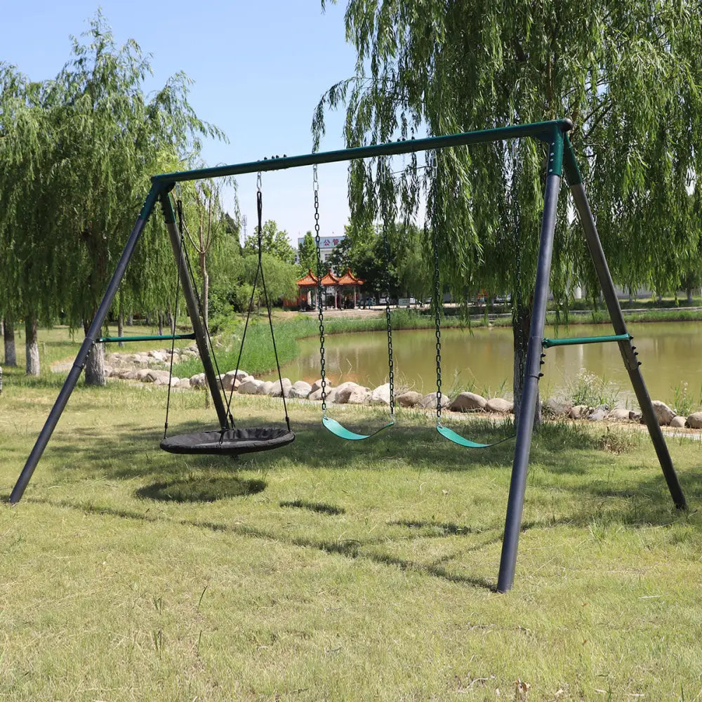 Lifespan Kids Titan Commercial Steel Swing Set - Baby & Kids > Baby & Kid’s Toys > Outdoor Play Equipment