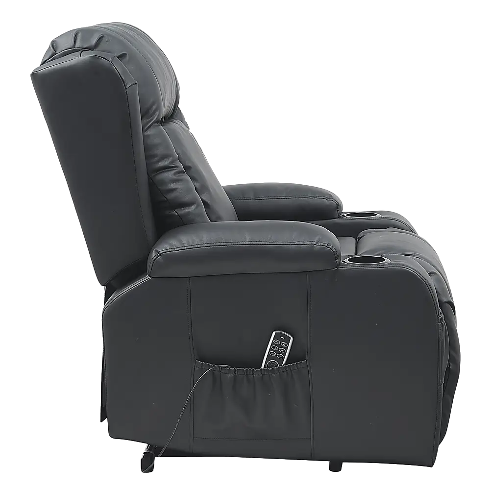 Lift Heated Leather Recliner Electric Massage Chair with USB port - Furniture > Bar Stools & Chairs > Arm Chairs &
