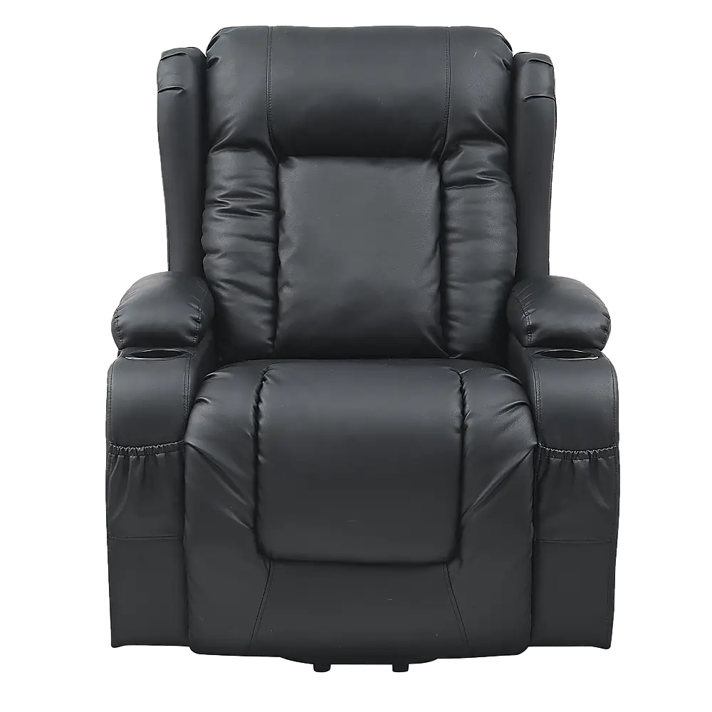 Lift Heated Leather Recliner Electric Massage Chair with USB port - Furniture > Bar Stools & Chairs > Arm Chairs &
