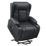 Lift Heated Leather Recliner Electric Massage Chair with USB port - Furniture > Bar Stools & Chairs > Arm Chairs &