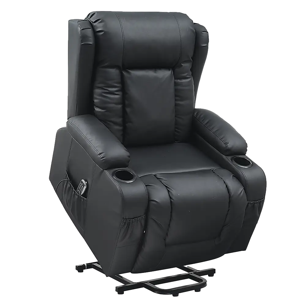 Lift Heated Leather Recliner Electric Massage Chair with USB port - Furniture > Bar Stools & Chairs > Arm Chairs &