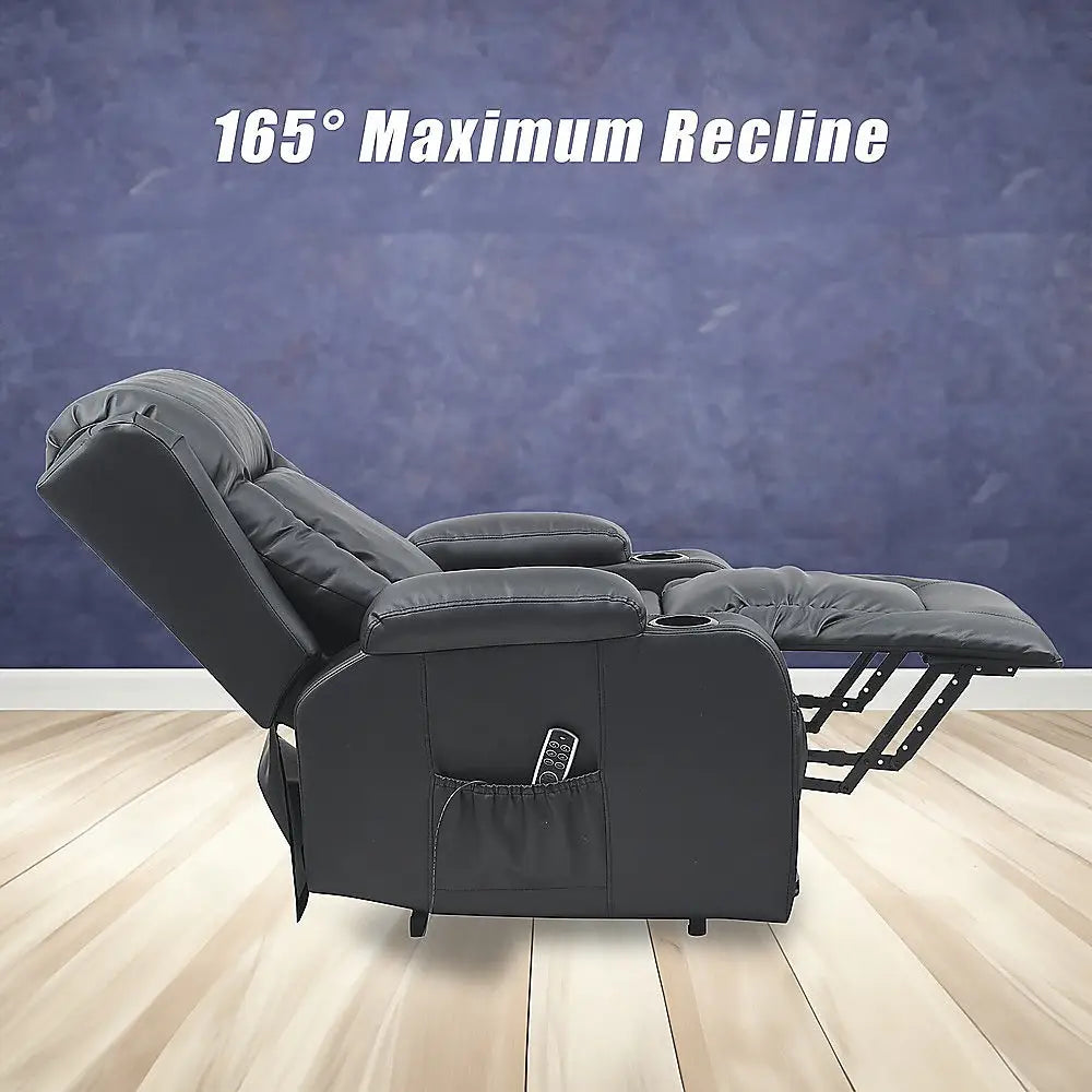 Lift Heated Leather Recliner Electric Massage Chair with USB port - Furniture > Bar Stools & Chairs > Arm Chairs &