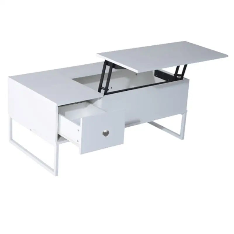 Lift Up White Coffee Table With Storage - Furniture > Living Room