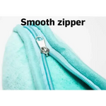 Light Blue 2-in-1 Plush Travel Blanket & Pillow Set - Soft Flannel with Luggage Strap & Carabiner (50x60in) - Home &