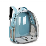 Light Blue Pet Carrier Backpack with Transparent Window 33*18*42cm - Pet Care > Cat Supplies > Cat Carriers & Crates