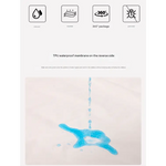 Light Blue Queen Size Waterproof Fitted Mattress Protector - Soft & Breathable Bed Cover Hypoallergenic Deep Pocket