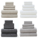 Light Gray Premium Cotton Towel Set - 6 Pieces Soft & Absorbent Bath Towels for Adults - Home & Garden > Bathroom