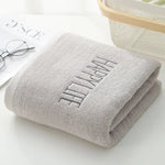 Light Gray Soft Cotton Bath Towel - 70x140cm Quick Dry Super Absorbent - Home & Garden > Bathroom Accessories > Bath
