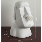 Light Green Creative Moai Tissue Holder - Fun and Unique Decorative Dispenser - Home & Garden > Bathroom Accessories >