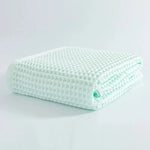 Light Green Pure Cotton Waffle Weave Bath Towel - Soft Absorbent & Extra Large 70x140 cm for Home Use - Home & Garden >
