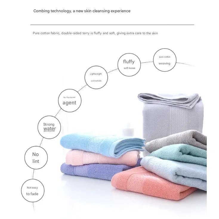 Light Grey Luxury 6-Piece 100% Cotton Towel Set - 2 Bath Towels 2 Hand Towels 2 Face Towels - Home & Garden > Bathroom