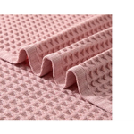 Light Pink Pure Cotton Waffle Weave Bath Towel - Soft Absorbent & Extra Large 70x140 cm for Home Use - Home & Garden >