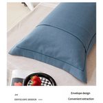 Light Red Pure Cotton Flannel Pillowcase Set - Soft Thickened Solid Color (Pair 48x74cm) - Home & Garden > Bedding >