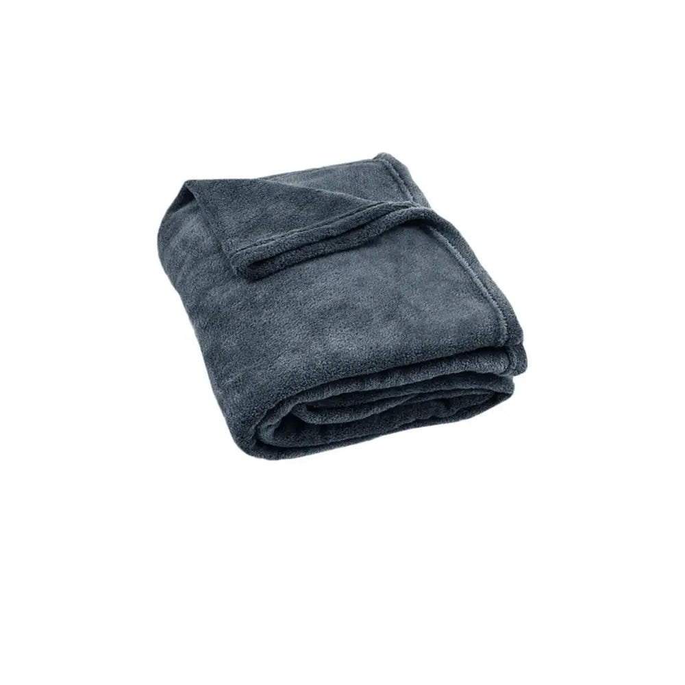 Light Weight Coral Fleece Throw Rug 150x200 cm Charcoal - Home & Garden > Bedding
