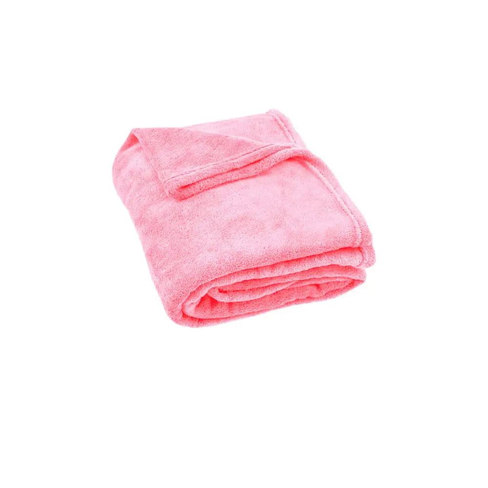 Light Weight Coral Fleece Throw Rug 150x200 cm Fusion Pink - Home & Garden > Bedding