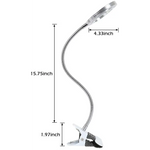 Lighting LED 8X Magnifying Lamp with Metal Clamp 360° Flexible Gooseneck and USB Plug Design for Tattoo Manicure