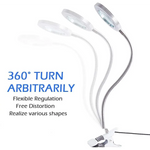 Lighting LED 8X Magnifying Lamp with Metal Clamp 360° Flexible Gooseneck and USB Plug Design for Tattoo Manicure