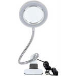 Lighting LED 8X Magnifying Lamp with Metal Clamp 360° Flexible Gooseneck and USB Plug Design for Tattoo Manicure