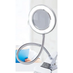 Lighting LED 8X Magnifying Lamp with Metal Clamp 360° Flexible Gooseneck and USB Plug Design for Tattoo Manicure