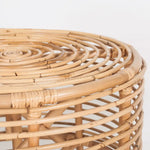 Lilac 61cm Rattan Round Side Table - Natural - Furniture > Bedroom