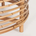 Lilac 61cm Rattan Round Side Table - Natural - Furniture > Bedroom