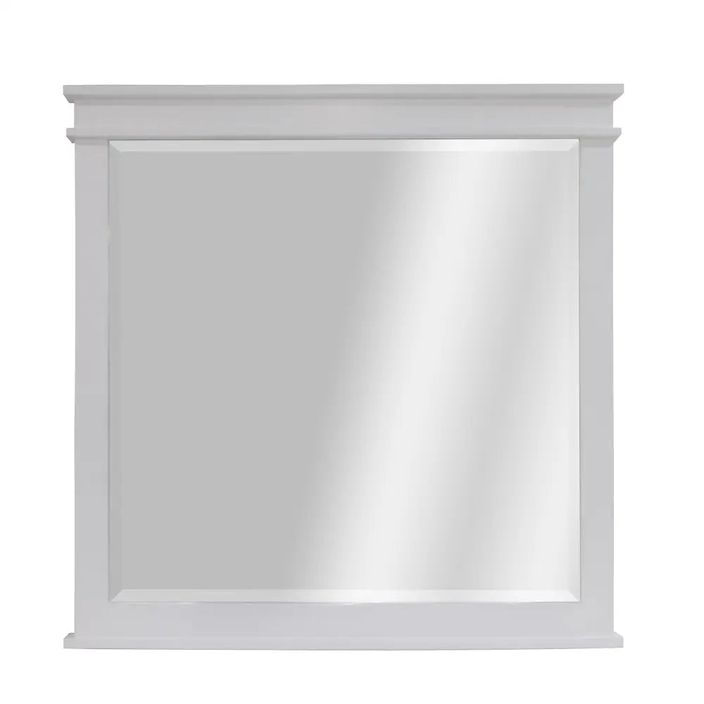 Lily Dresser Mirror Vanity Dressing Table Solid Pine Wood Frame - White - Furniture > Living Room