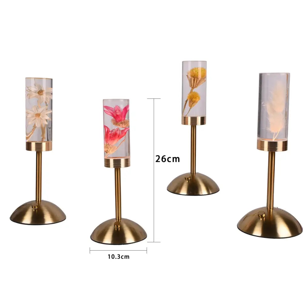 lily Eternal Flower Acrylic Table Lamp - Color-Changing LED USB Rechargeable Touch Control - Home & Garden > Lighting >