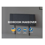 Linen Fabric Double Bed Deluxe Headboard Bedhead - Grey - Furniture > Bedroom