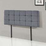 Linen Fabric Double Bed Deluxe Headboard Bedhead - Grey - Furniture > Bedroom