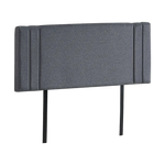 Linen Fabric Double Bed Deluxe Headboard Bedhead - Grey - Furniture > Bedroom