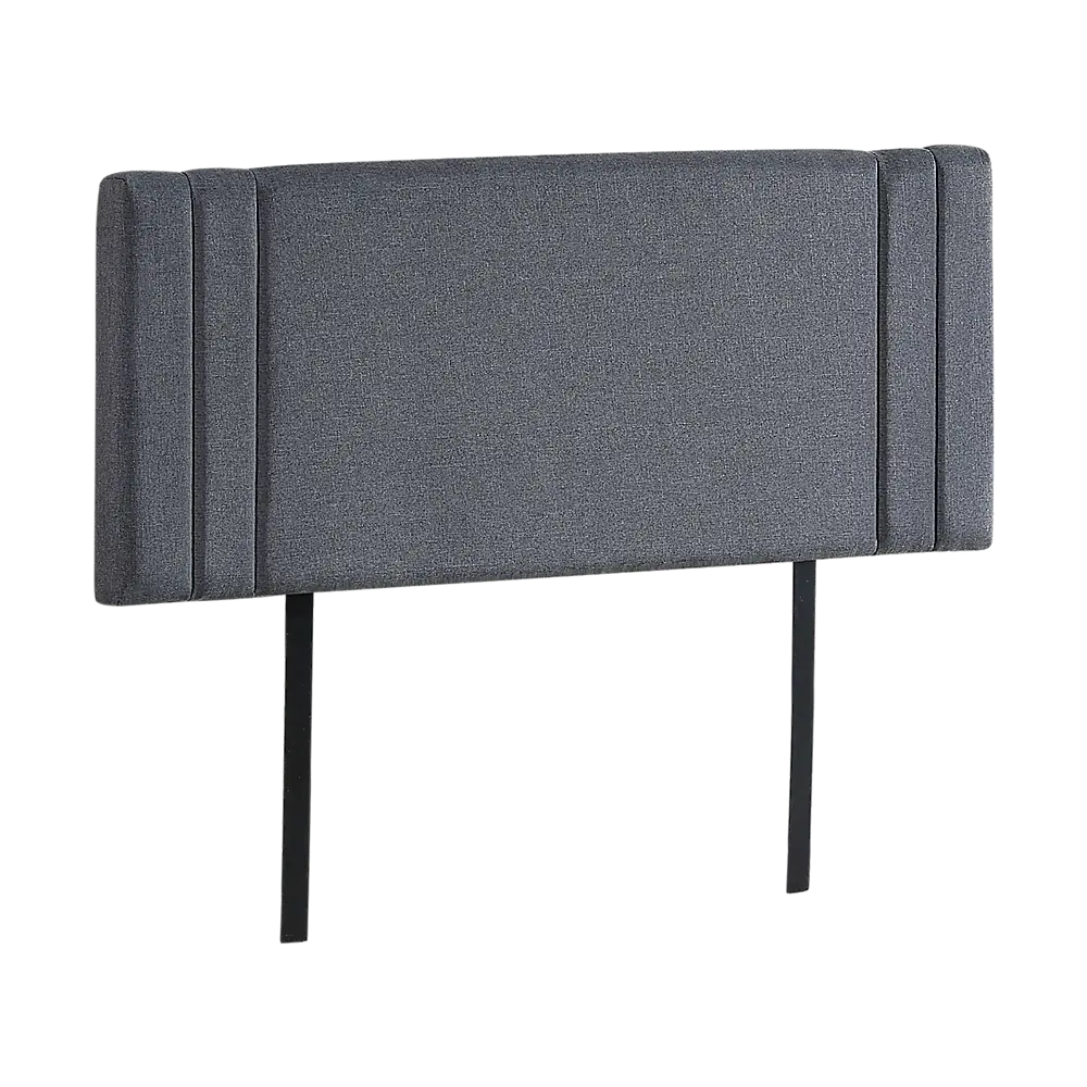 Linen Fabric Double Bed Deluxe Headboard Bedhead - Grey - Furniture > Bedroom