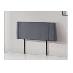 Linen Fabric Double Bed Deluxe Headboard Bedhead - Grey - Furniture > Bedroom