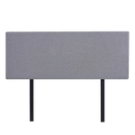 Linen Fabric Double Bed Deluxe Headboard Bedhead - Slate Ash - Furniture > Bedroom > Beds & Bed Frames
