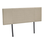 Linen Fabric Double Bed Headboard Bedhead - Beige - Furniture > Bedroom