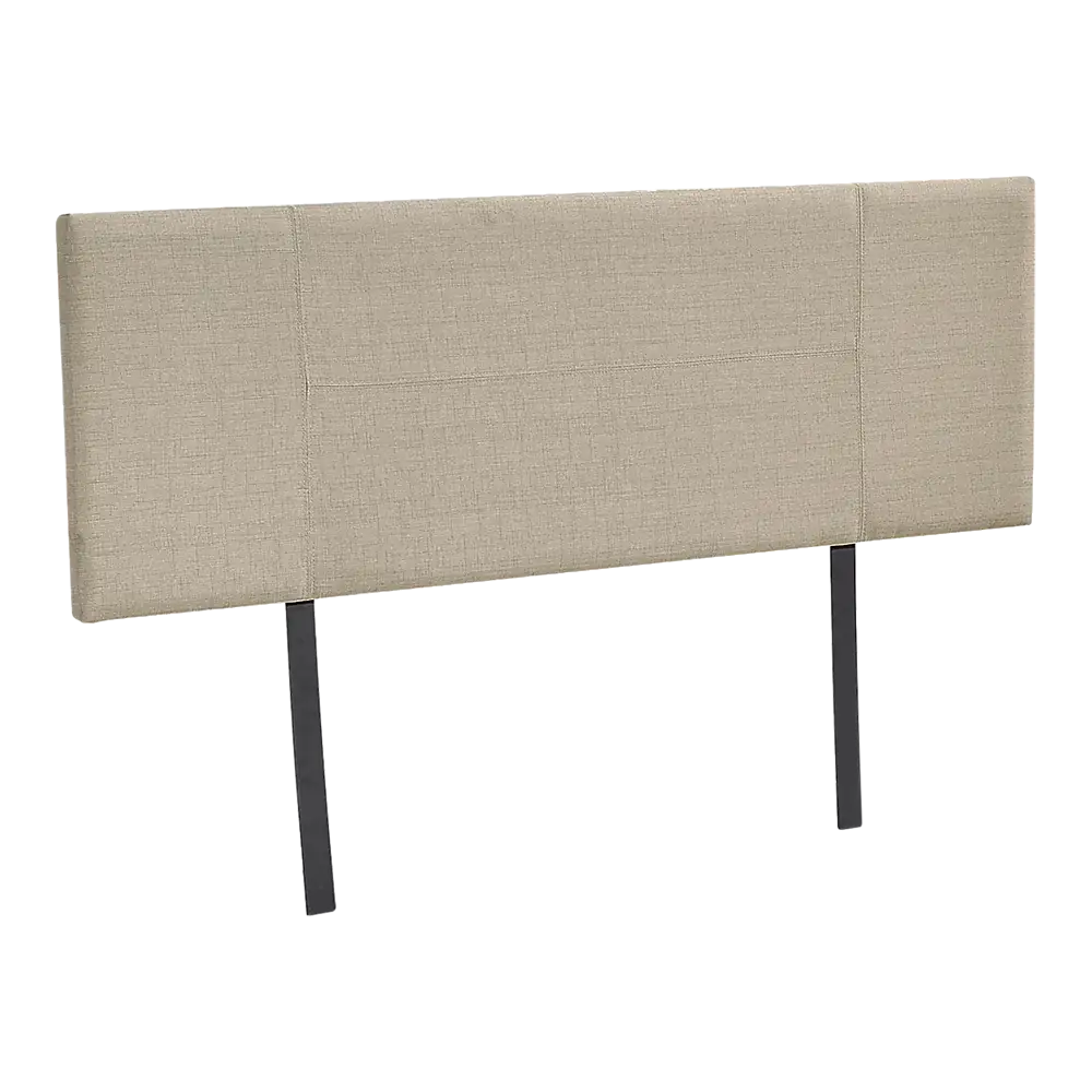 Linen Fabric Double Bed Headboard Bedhead - Beige - Furniture > Bedroom